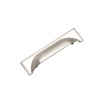 Brushed Nickle Rectangular Backplate Cup Handle 2