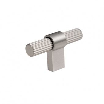 Fluted Brushed Nickel T-Bar Handle 60mm
