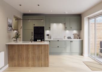 BALMORAL - Narrow Shaker PVC Collection - Reed Green