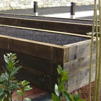 Garden treated sleepers