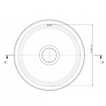 Undermount round kitchen ceramic sink