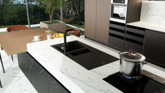 Composite Sink - Granite Black 1.5 Bowl & Drainer