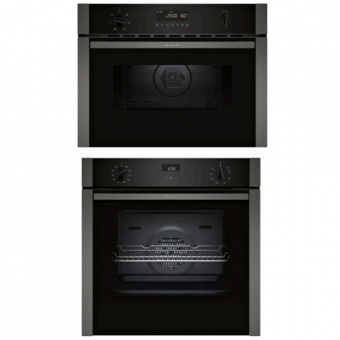 NEFF - Built-in Oven B3ACE4HG0B & Built-in Microwave Oven C1AMG84G0B Graphite-Grey Pack