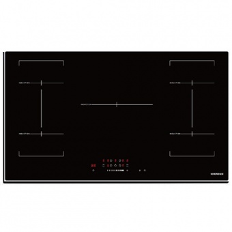 NORDMENDE - 5 x Zone Touch Control Induction Hob 2 x Bridge Zone Black Frameless 90CM