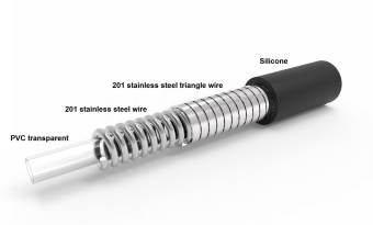 RUBINETA - Flexy Side Lever Flexible Spout Brushed Grey Tap