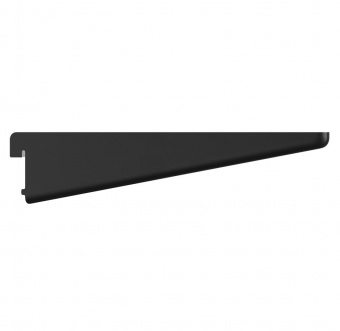 ROTHLEY - Shelving Bracket Matt Black Twin Slot 220MM