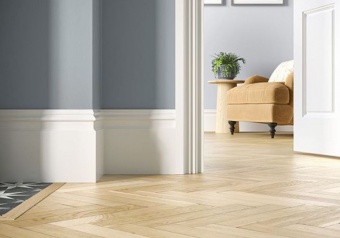 VICTORIAN - White Primed MR MDF Skirting 18mm x 180mm x 5.4M