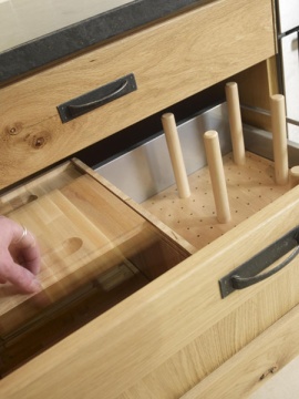 Beech Bread Bin & Plate Rack