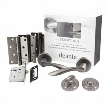 DEANTA - Aran SN Satin Nickel Bathroom Lockset LHH022 