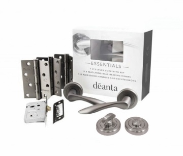 DEANTA - Aran SN Satin Nickel Bathroom Lockset LHH022 
