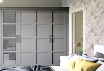 Noyeks - Dove Grey Wardrobe Doors & Unit