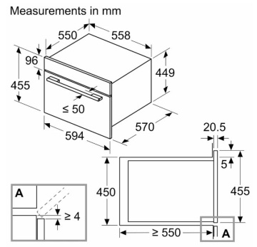 BOSCH - Black Pack Series 4 - Built-in Single Oven HQA534BB3B & Built-in Microwave CMA583MB0B