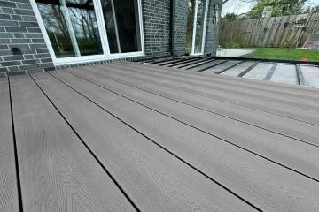 WPC 3D WOODGRAIN "Grey Slate" - Solid Wide Board (249mm – 10”) Composite Decking 3.9M