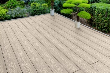 WPC 3D WOODGRAIN "Sand Beige" - Solid Wide Board (249mm – 10”)  Composite Decking 3.9M