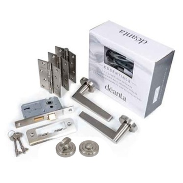 DEANTA - Slaney Satin Nickel Bathroom Lockset LHH058