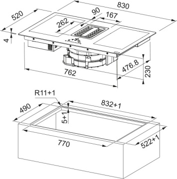 FRANKE - Maris 2gether Vented Hob FMA839HI