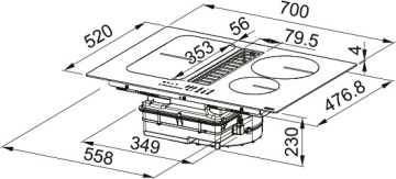 FRANKE - Smart 2gether Vented Hob FSM709HI