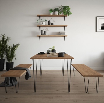 ROTHLEY - Hairpin Table 3 Pin Leg Matt Black 710MM