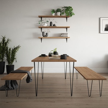 ROTHLEY - Hairpin Table 3 Pin Leg Matt Black 710MM