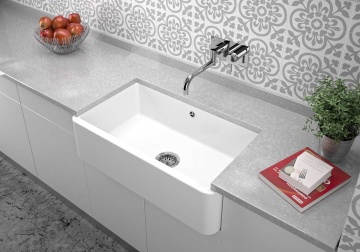 Ceramic Farmhouse Sink White Large Bowl 800mm