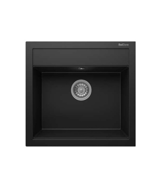 Realstone Composite Sink - Granite Black Single Bowl