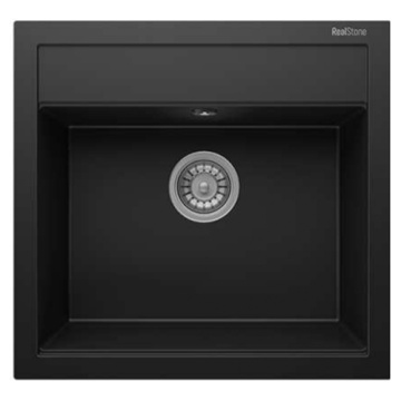 Realstone Composite Sink - Granite Black Single Bowl