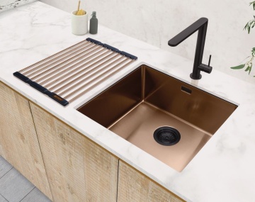 CAPLE - Mode045CO Inset or Undermount Sink Copper Finish
