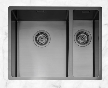 CAPLE - Mode3415RGM Inset or Undermount Sink Gunmetal Finish
