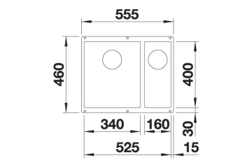 BLANCO - Rotan 340-160-U Silgranit Coffee Undermount Sink