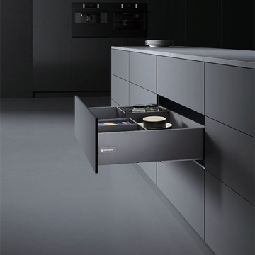 Pot Height Soft Close Drawer Flatpack Graphite 600MM