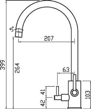 CLEARWATER - Stella Tri-Spa Brushed Nickel Filter Tap