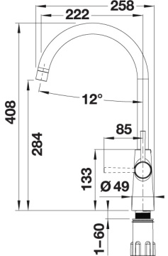 BLANCO - Max II PVD Steel Tap