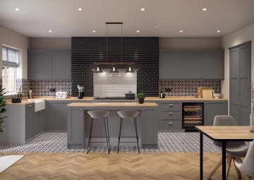 BALMORAL - Narrow Shaker PVC Collection - Dust Grey