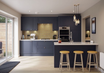 BALMORAL - Narrow Shaker PVC Collection - Navy Blue