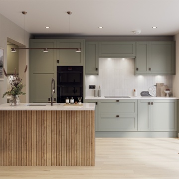BALMORAL - Narrow Shaker PVC Collection - Reed Green