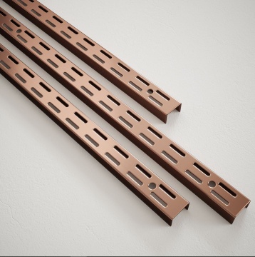 ROTHLEY - Shelving Upright Antique Copper Twin Slot 2400MM