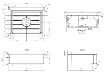 SANINDUSA - Apron Ceramic Sink White