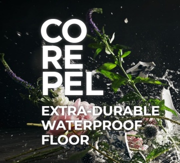 COREPEL - XL Stone Smooth Stone Light Grey Waterproof FlooringCOREPEL - XL Wood Crystal Oak Nature Waterproof Flooring