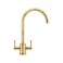 FRANKE - Krios J-Spout Slim Dual Lever Tap Brass