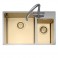 CAPLE - Mode175GD Undermount Inset Sink Gold and Stainless Steel