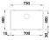 BLANCO - SUBLINE 700-U Rock Grey Silgranit Undermount Sink