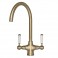 CAPLE - Shaftsbusy Dual Lever Kitchen Tap Antique Brass