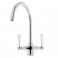 CAPLE - Shaftsbusy Dual Lever Kitchen Tap Polished Chrome