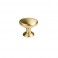 Brushed Satin Brass Knob 32mm
