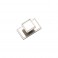 Brushed Nickle Square backplate knob
