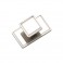 Brushed Nickle Square backplate knob