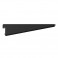ROTHLEY - Shelving Bracket Matt Black Twin Slot 170MM