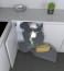 LE MANS - Corner Unit L/H Door Anthracite Base 600MM