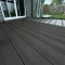 WPC 3D WOODGRAIN "Anthracite" - Santorini Solid Wide Board (249mm – 10”)  Composite Decking 3.9M