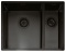 CAPLE - Mode3415RBS Inset or Undermount Sink Black Steel